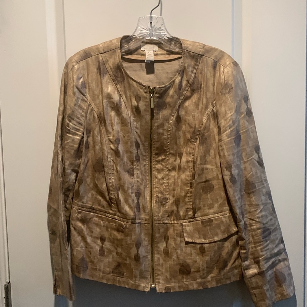 Chico faux leather like zip up jacket